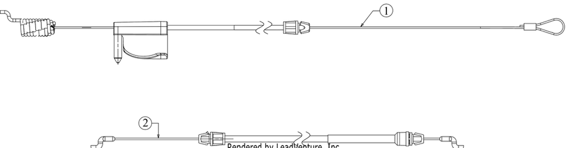 Cables Diagram and Parts List for (12ACD2J6710)(2017) Cub Cadet Lawn Mower